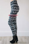 Reindeer Games Christmas Leggings Accessories & Shoes vendor-unknown Reindeer Games Christmas Leggings - Black & White - One Size