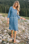 Day Dreamer Lace Dress in Cornflower Blue Modest Dresses vendor-unknown