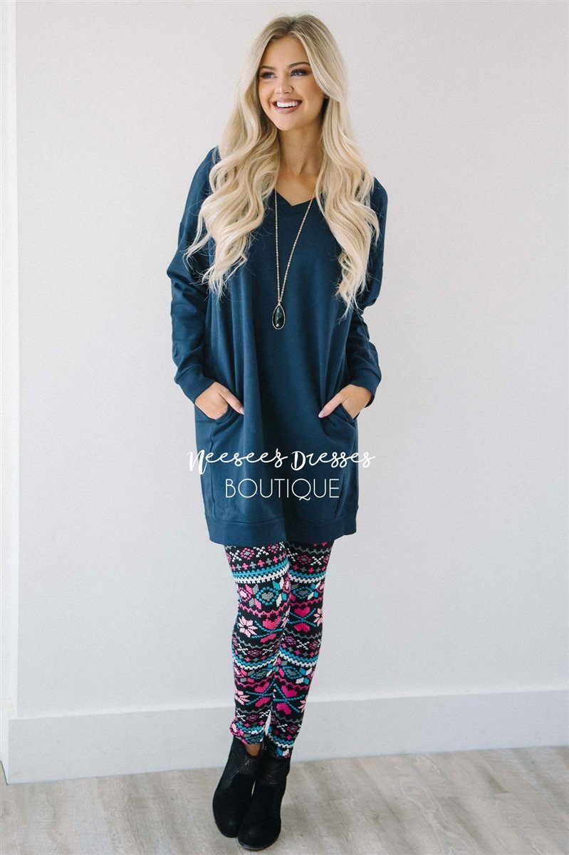 Pink Cross Stitch Christmas Leggings Accessories & Shoes vendor-unknown