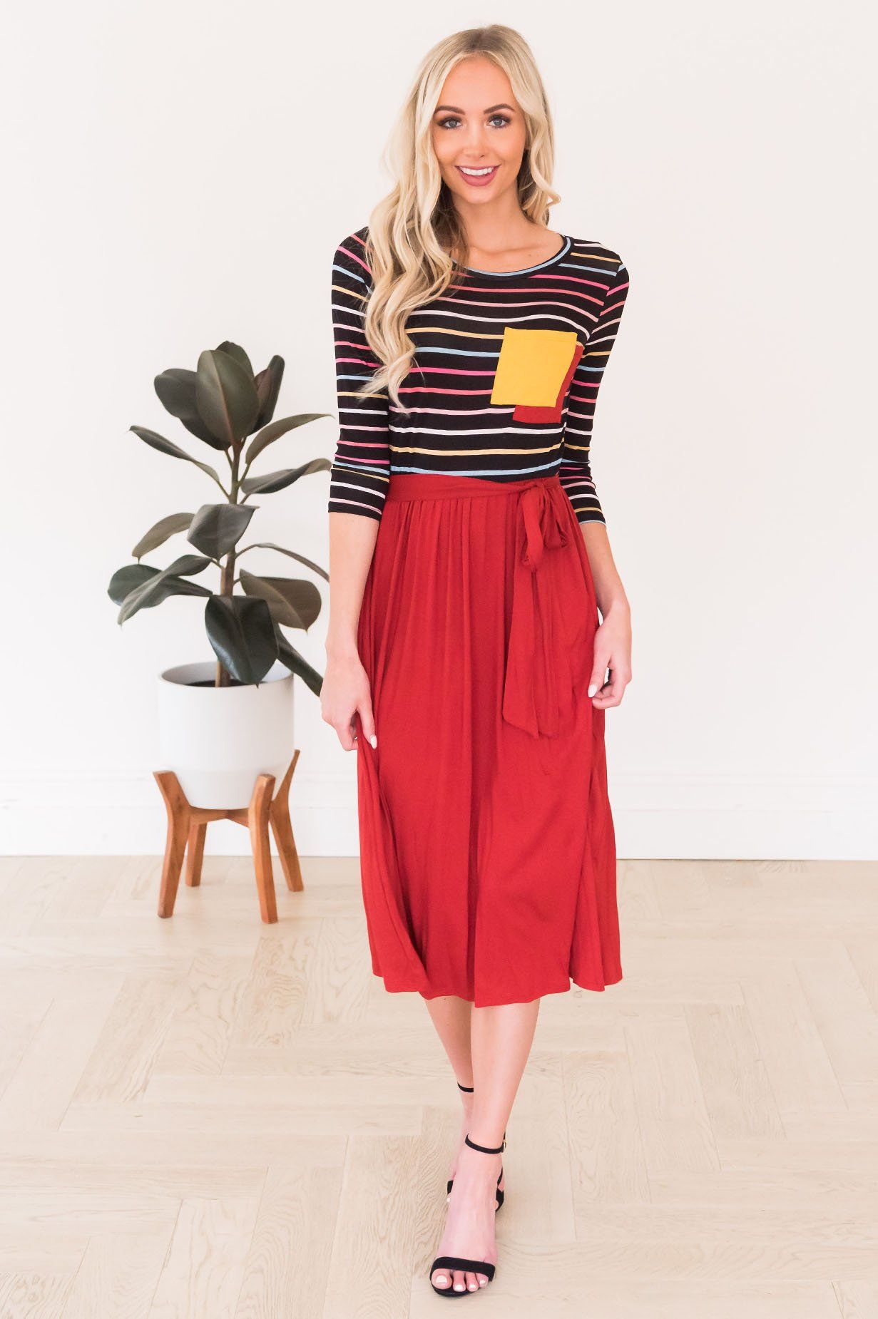 The Tiana Double Pocket Modest Dresses vendor-unknown