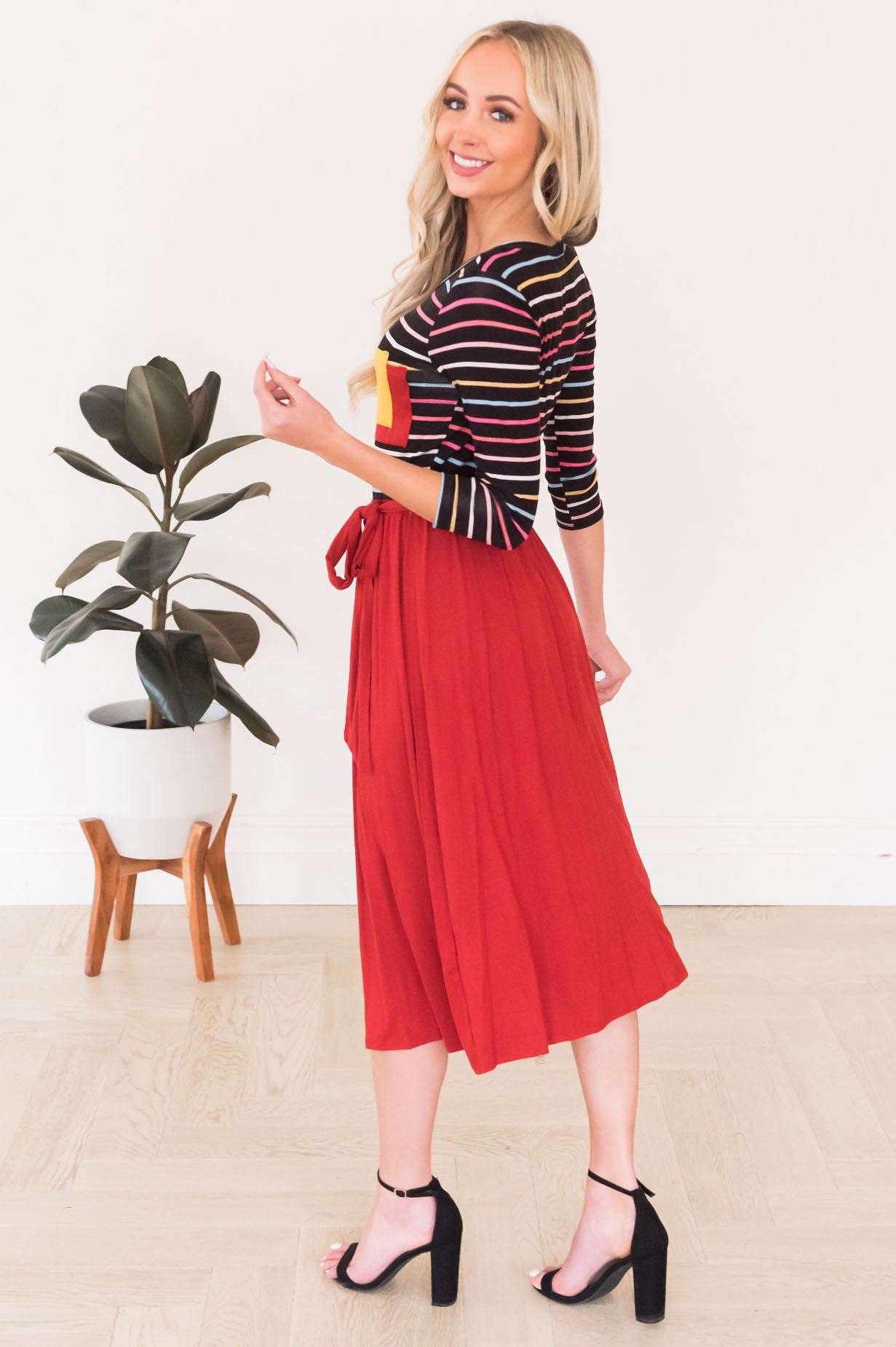 The Tiana Double Pocket Modest Dresses vendor-unknown