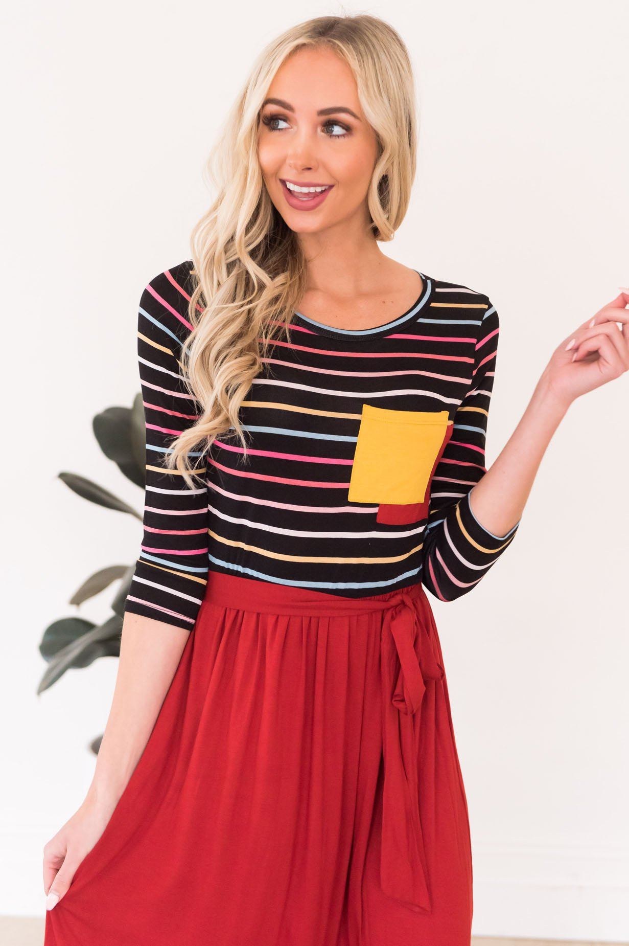 The Tiana Double Pocket Modest Dresses vendor-unknown