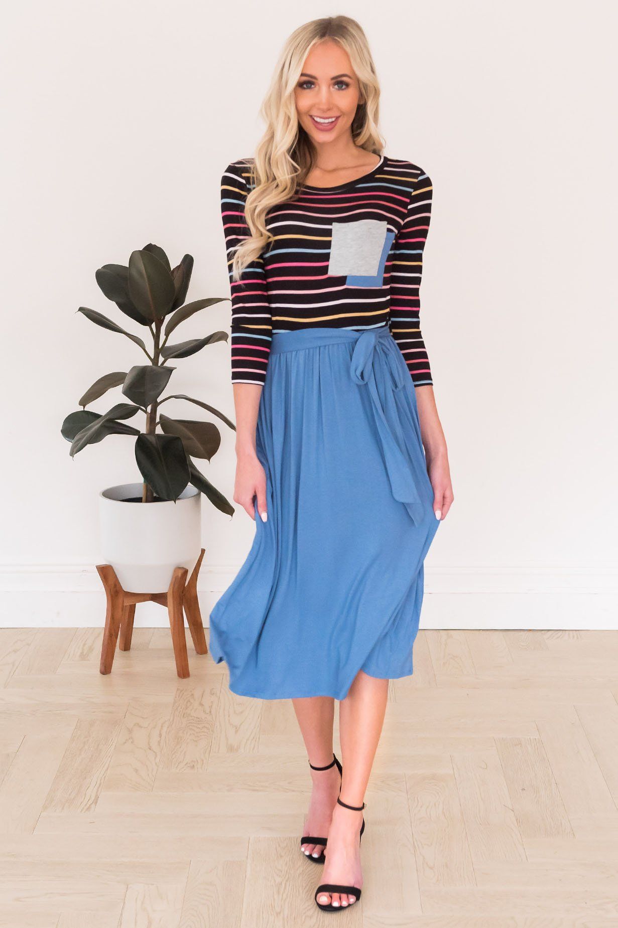 The Tiana Double Pocket Modest Dresses vendor-unknown