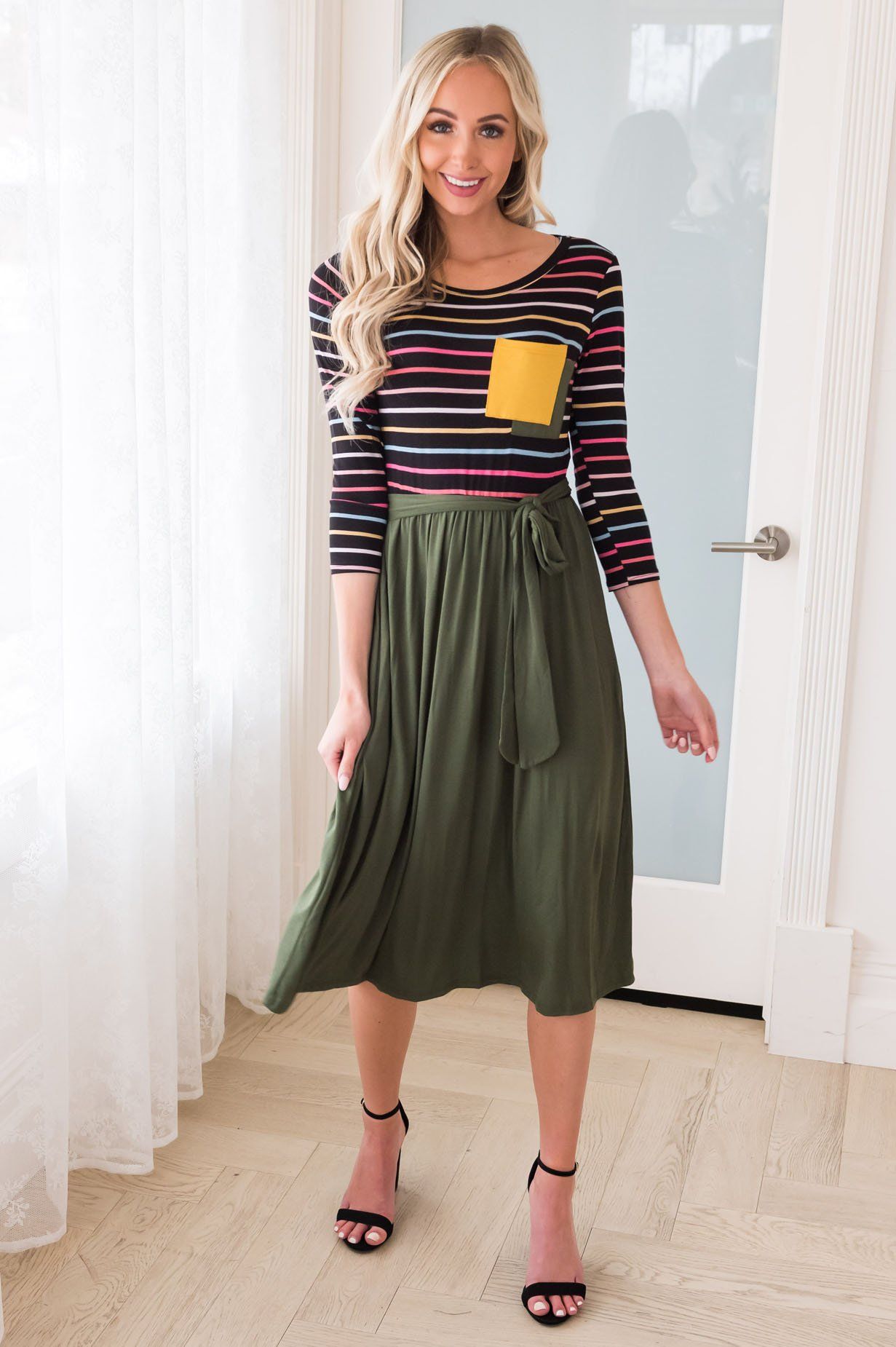 The Tiana Double Pocket Modest Dresses vendor-unknown