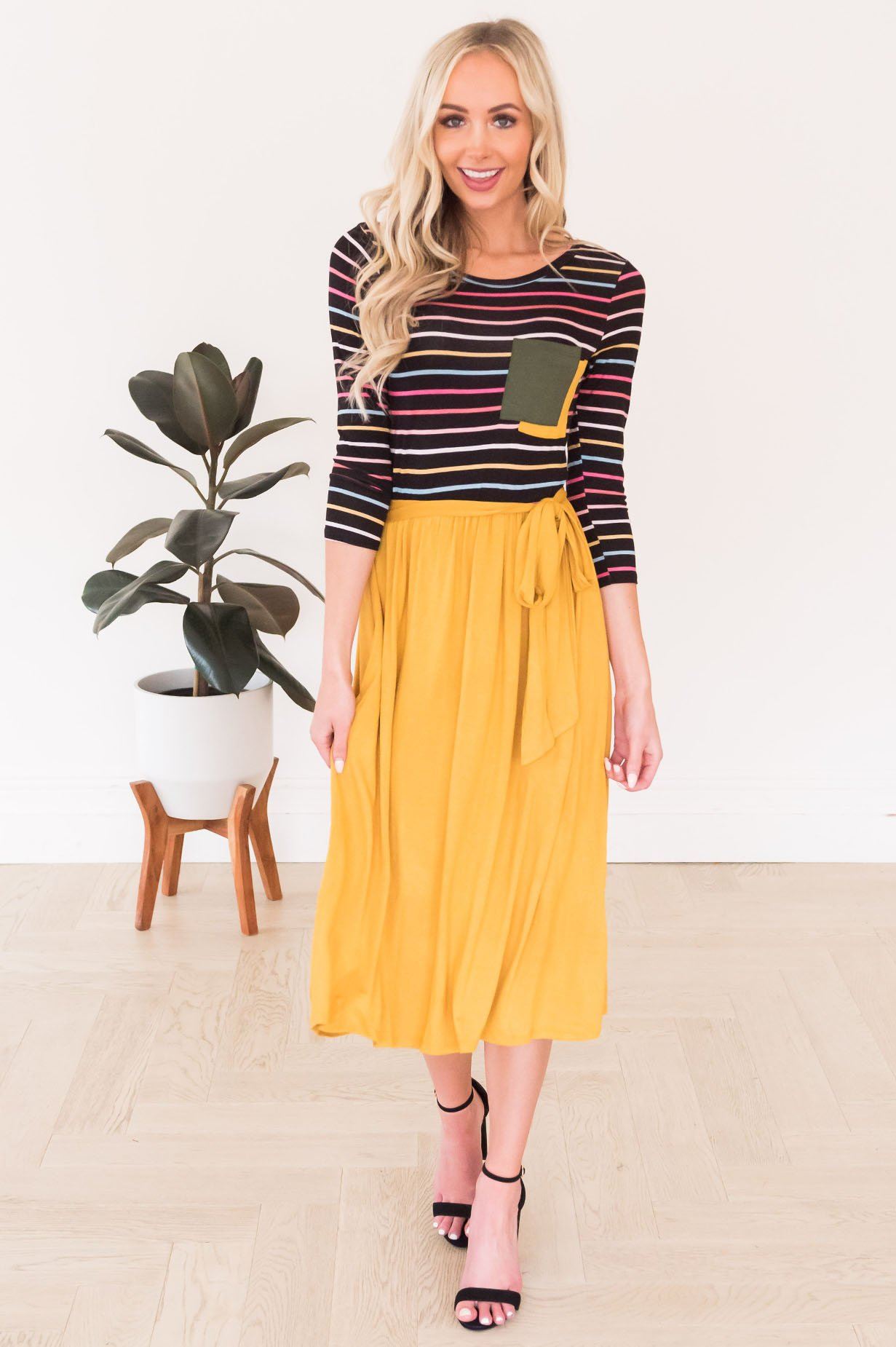 The Tiana Double Pocket Modest Dresses vendor-unknown