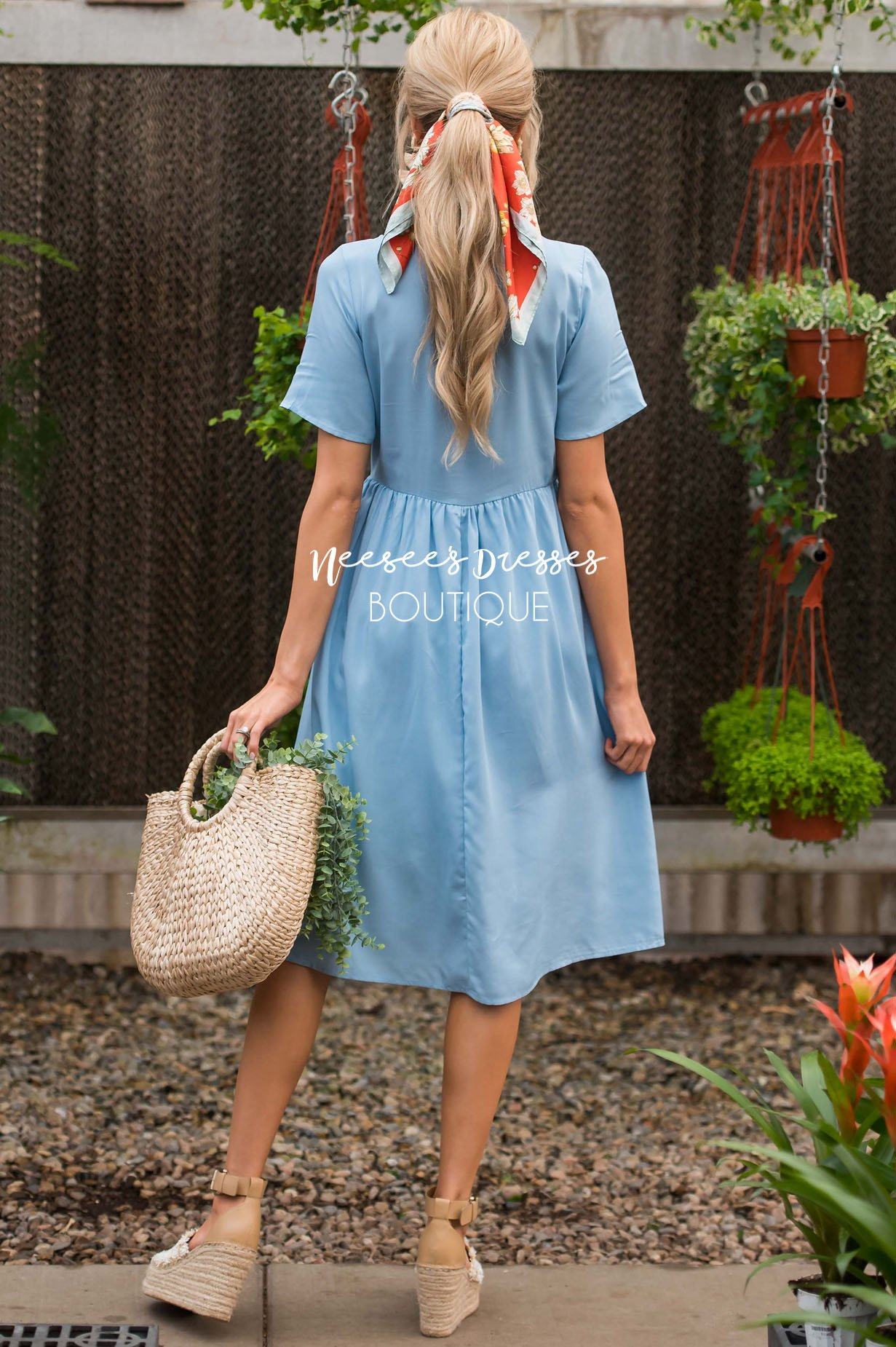 The Jasmine Tie Front Dress Modest Dresses vendor-unknown