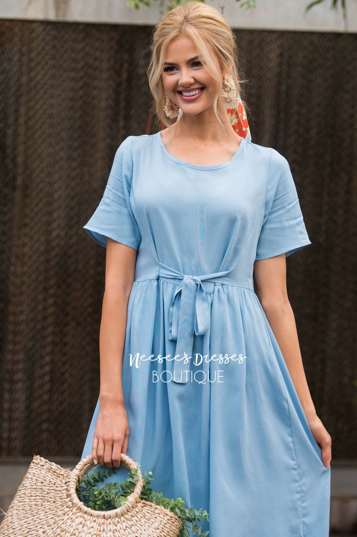 The Jasmine Tie Front Dress Modest Dresses vendor-unknown