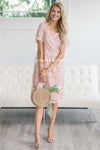The Adalee Modest Dresses vendor-unknown Rose Pink S