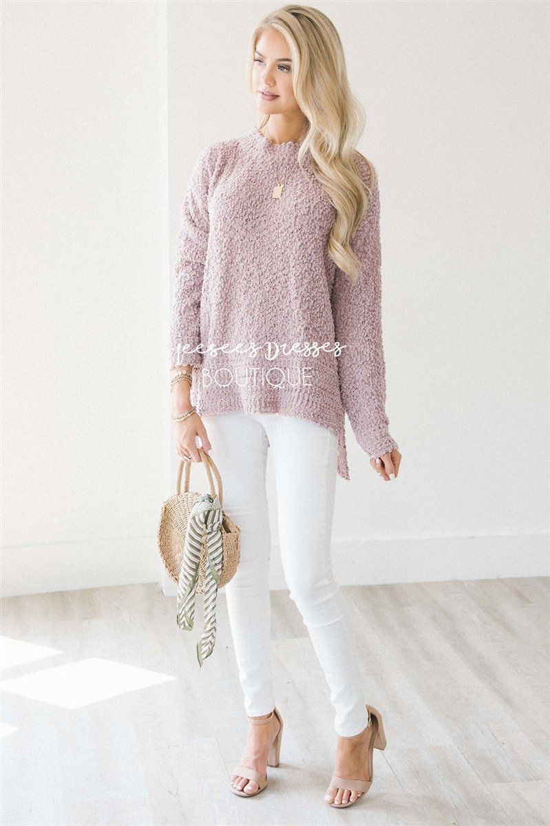 Cozy Fall Popcorn Pullover Sweater Tops vendor-unknown