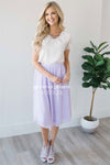Lavender Chiffon Skirt Skirts vendor-unknown