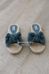 Erra Bow Detail Slides Accessories & Shoes vendor-unknown Denim 5.5
