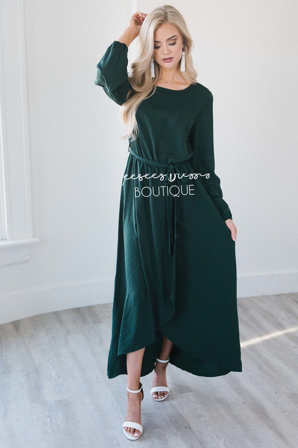 The Maleah - Long Sleeves Modest Dresses vendor-unknown