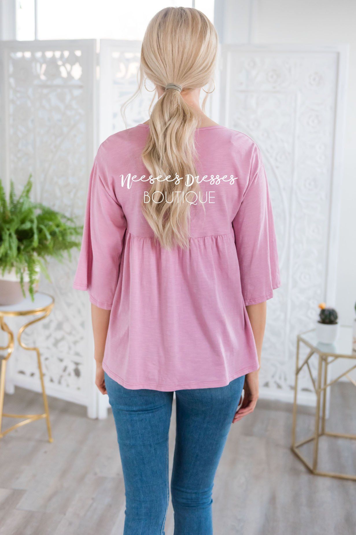 Enchanted Heart Baby Doll Top Tops vendor-unknown