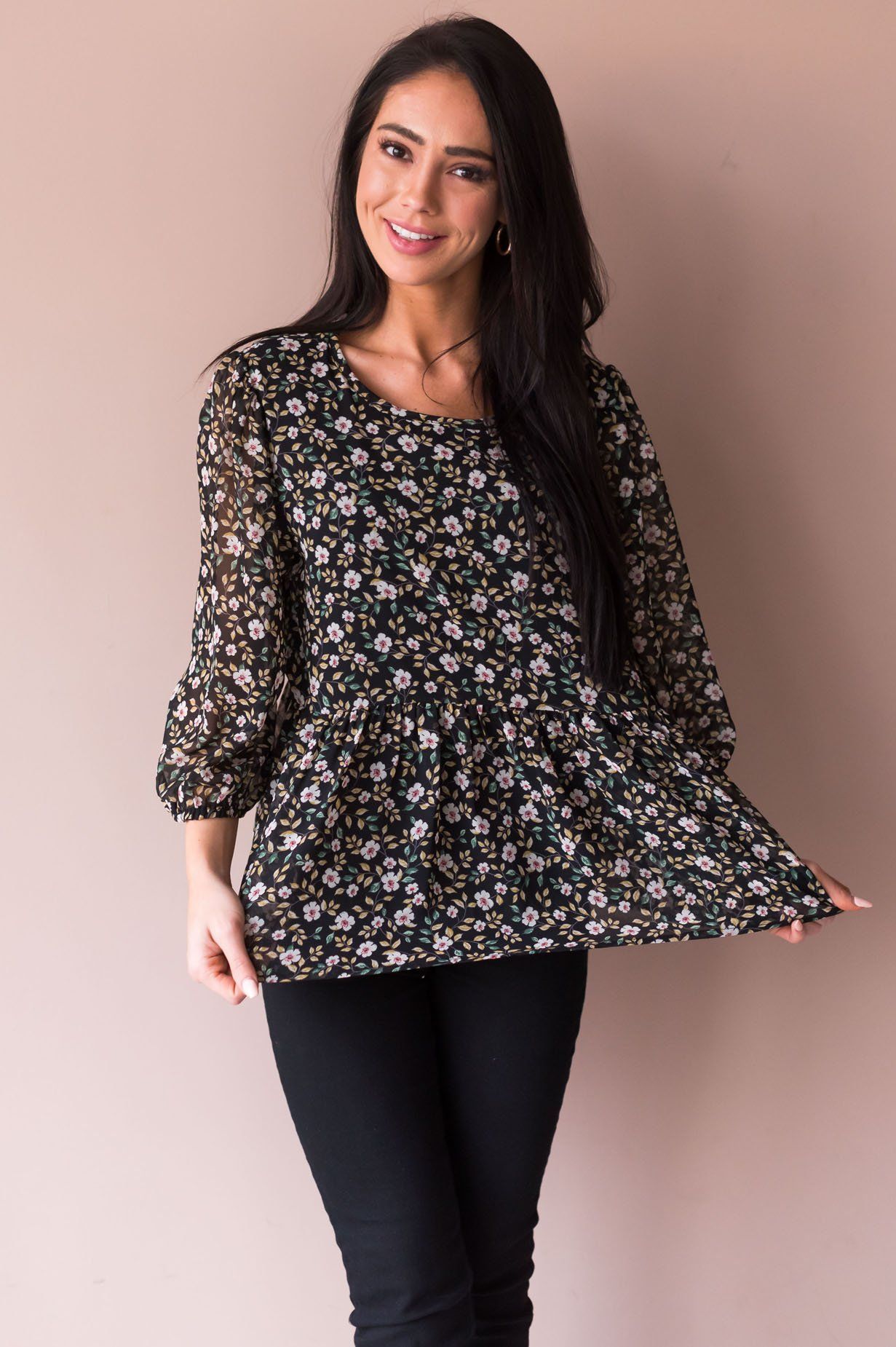 Every Little Thing Modest Blouse Tops vendor-unknown