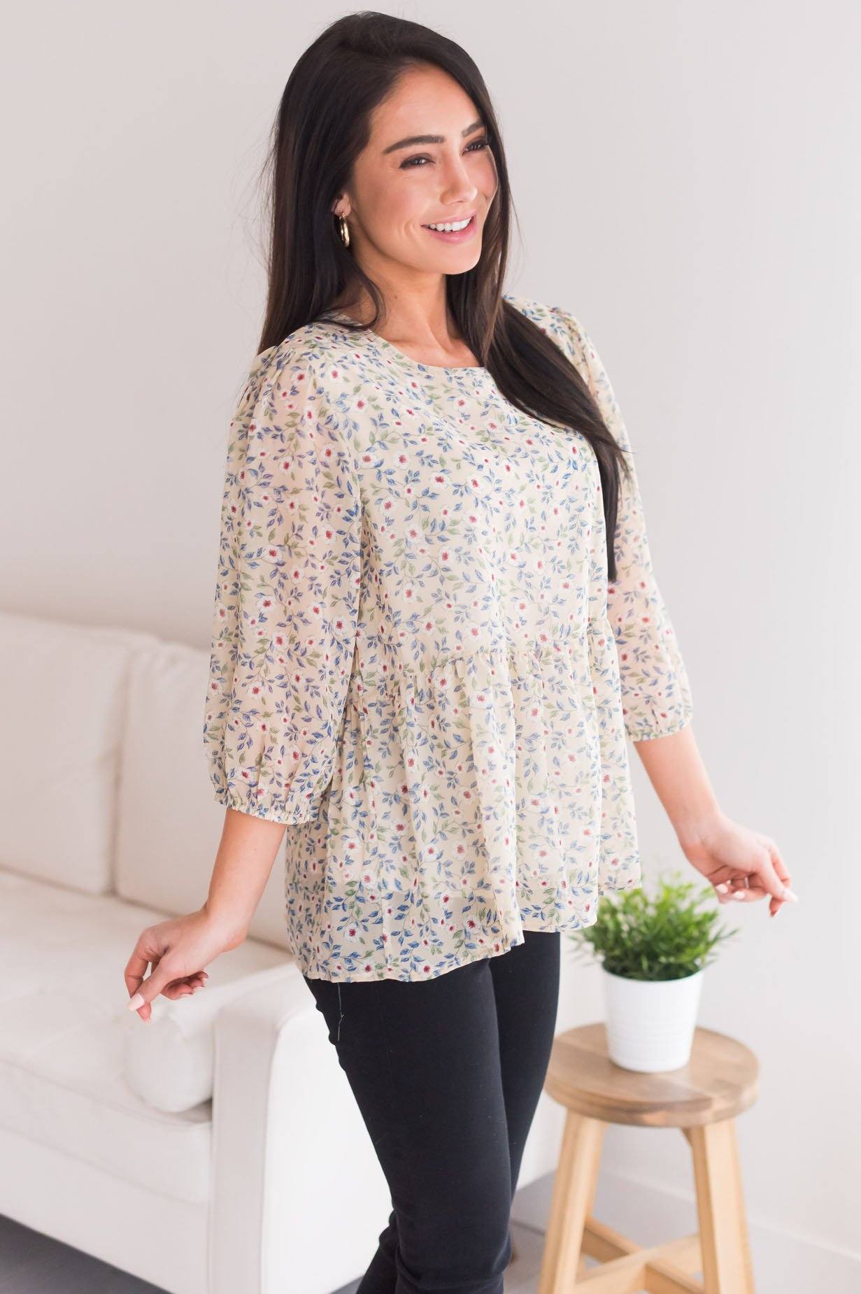 Every Little Thing Modest Blouse Tops vendor-unknown