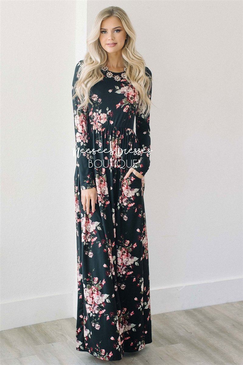 The Melanie Modest Dresses vendor-unknown Black S