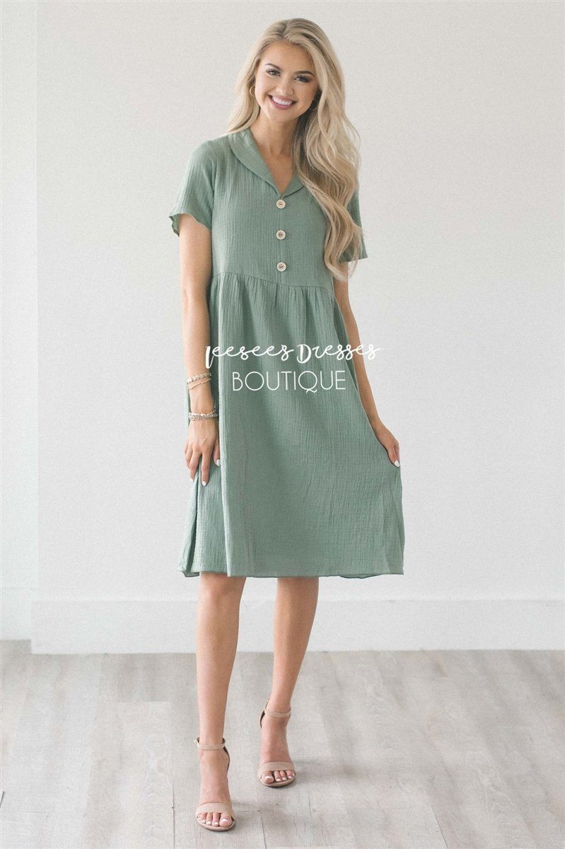 The Renae Modest Dresses vendor-unknown S Dusty Sage