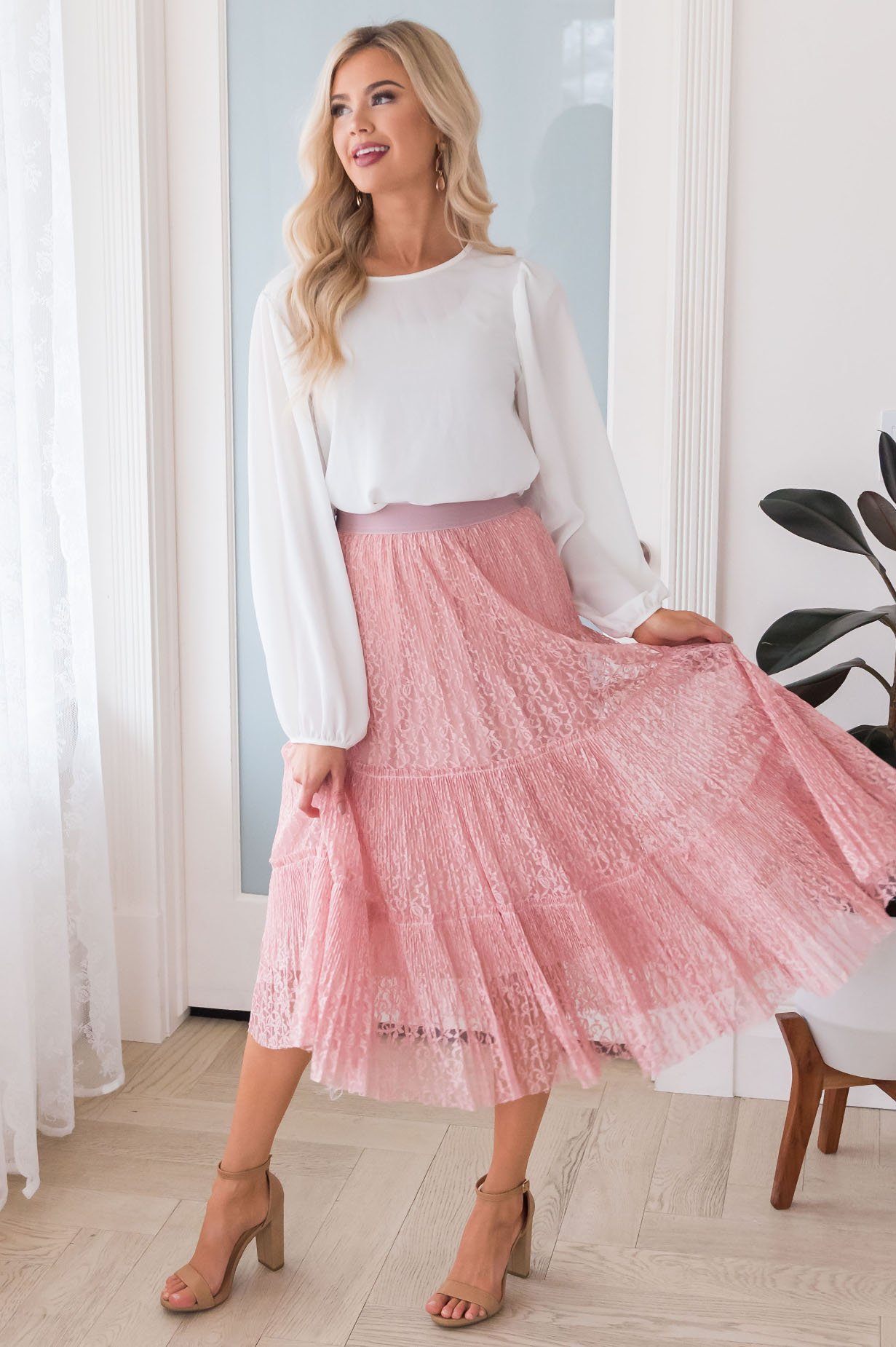 Faithful Hope Modest Lace Skirt Skirts vendor-unknown