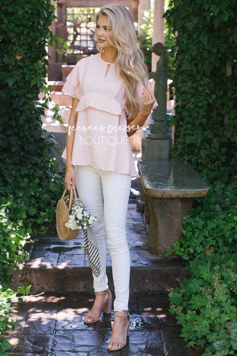 Layered Lace Sleeve Empire Waist Tunic Tops vendor-unknown