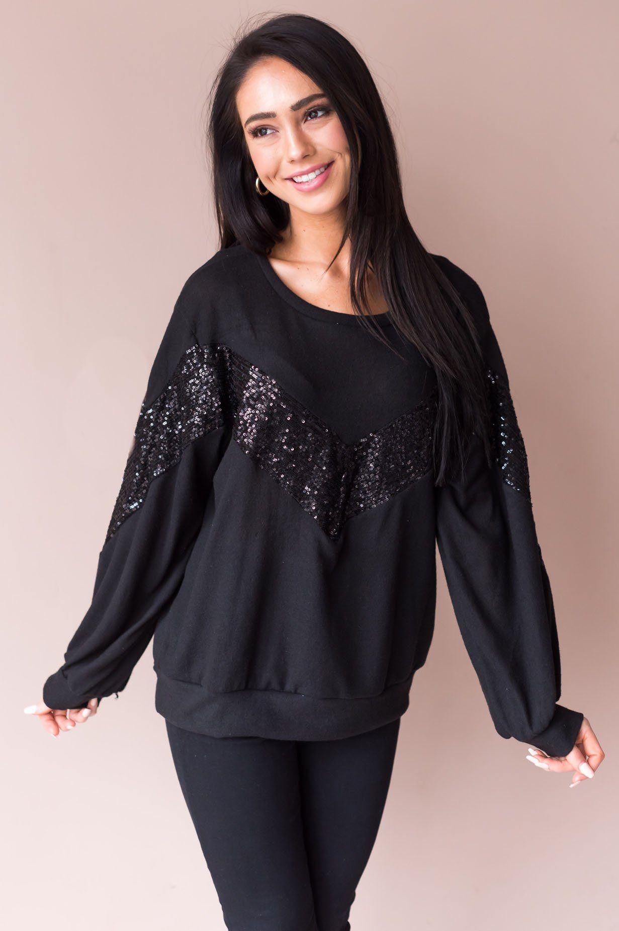 Filled With Joy Modest Fleece Top Modest Dresses vendor-unknown