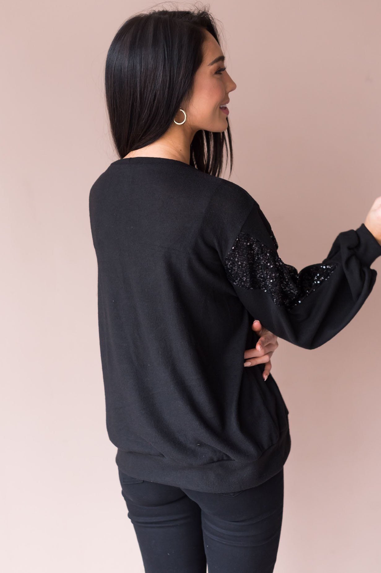 Filled With Joy Modest Fleece Top Modest Dresses vendor-unknown