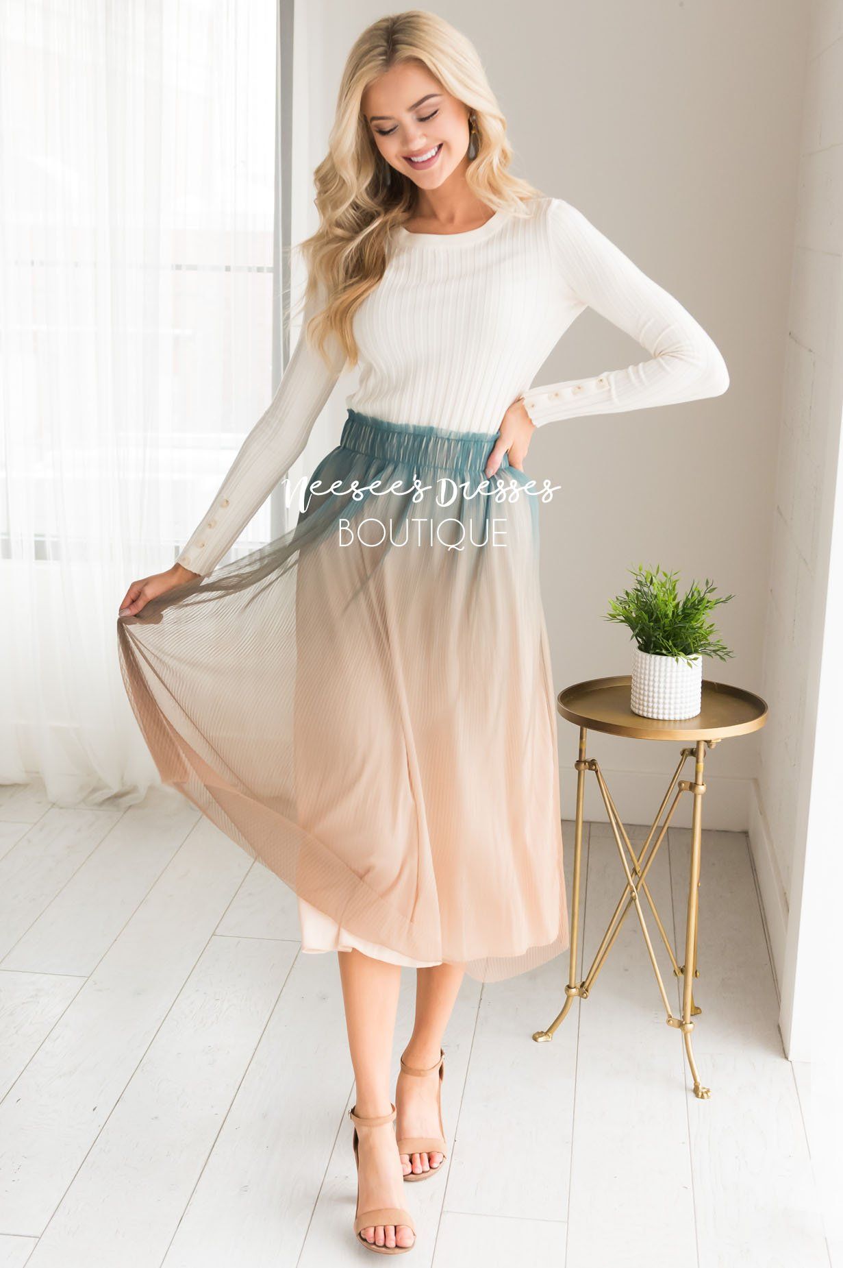 Follow Your Heart Ombre Tulle Skirt Skirts vendor-unknown