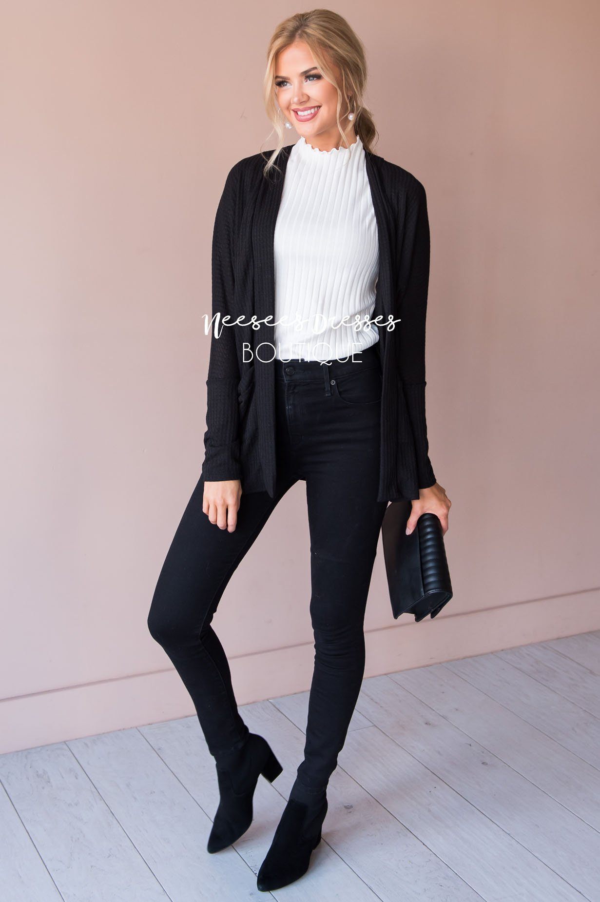 Goes with Everything Ribbed Top Modest Dresses vendor-unknown