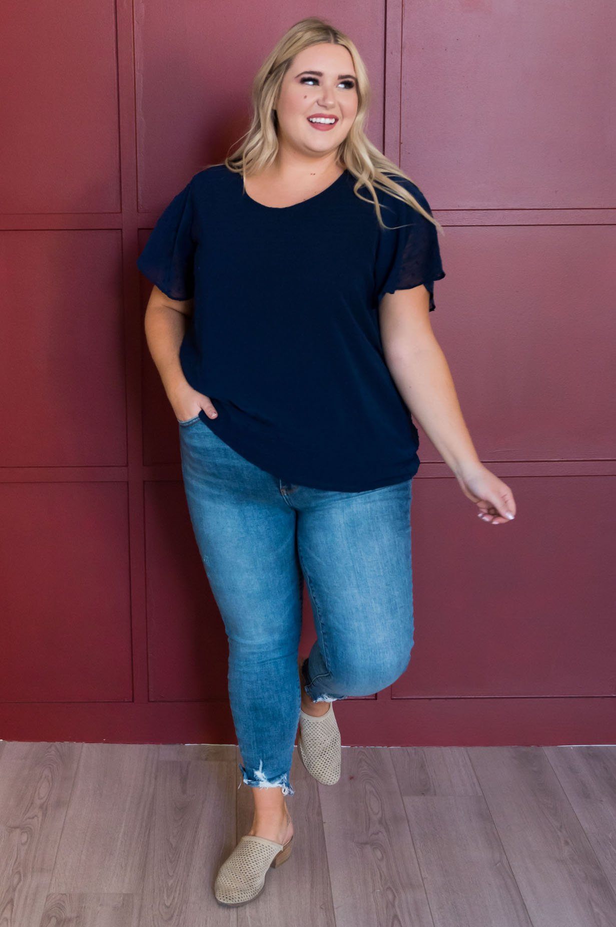 Gorgeous Swiss Dot Blouse Tops vendor-unknown