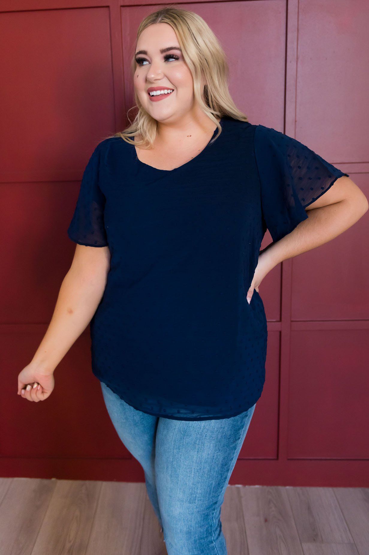 Gorgeous Swiss Dot Blouse Tops vendor-unknown