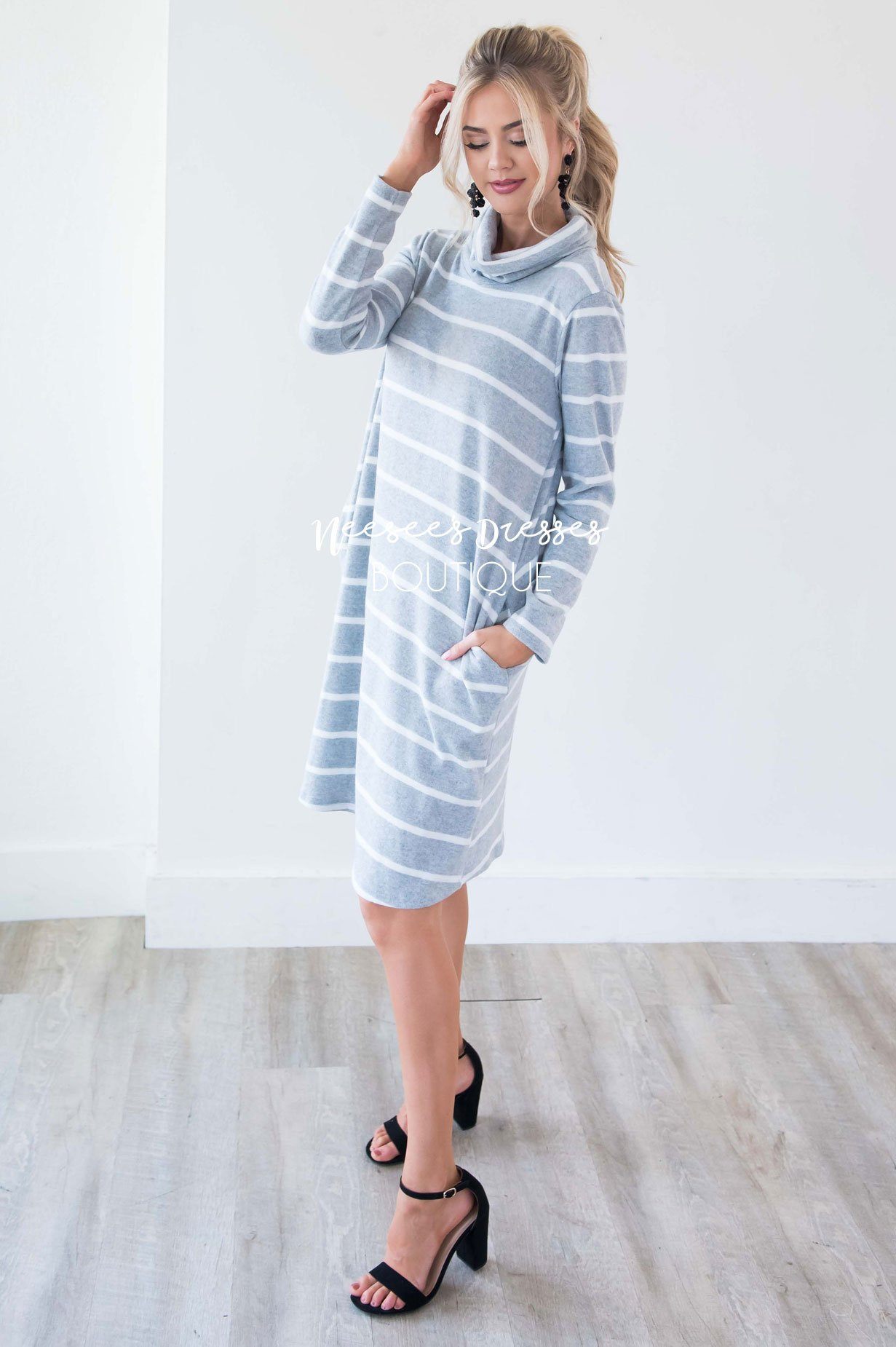 The Timber Cowl Neck Soft Sweater Dress Modest Dresses vendor-unknown