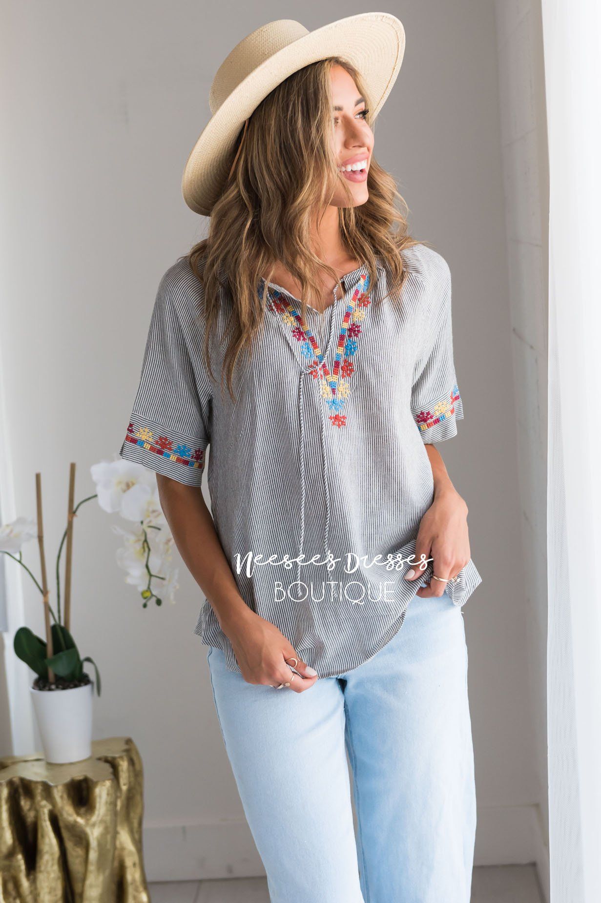 Second Chances Modest Blouse Tops vendor-unknown