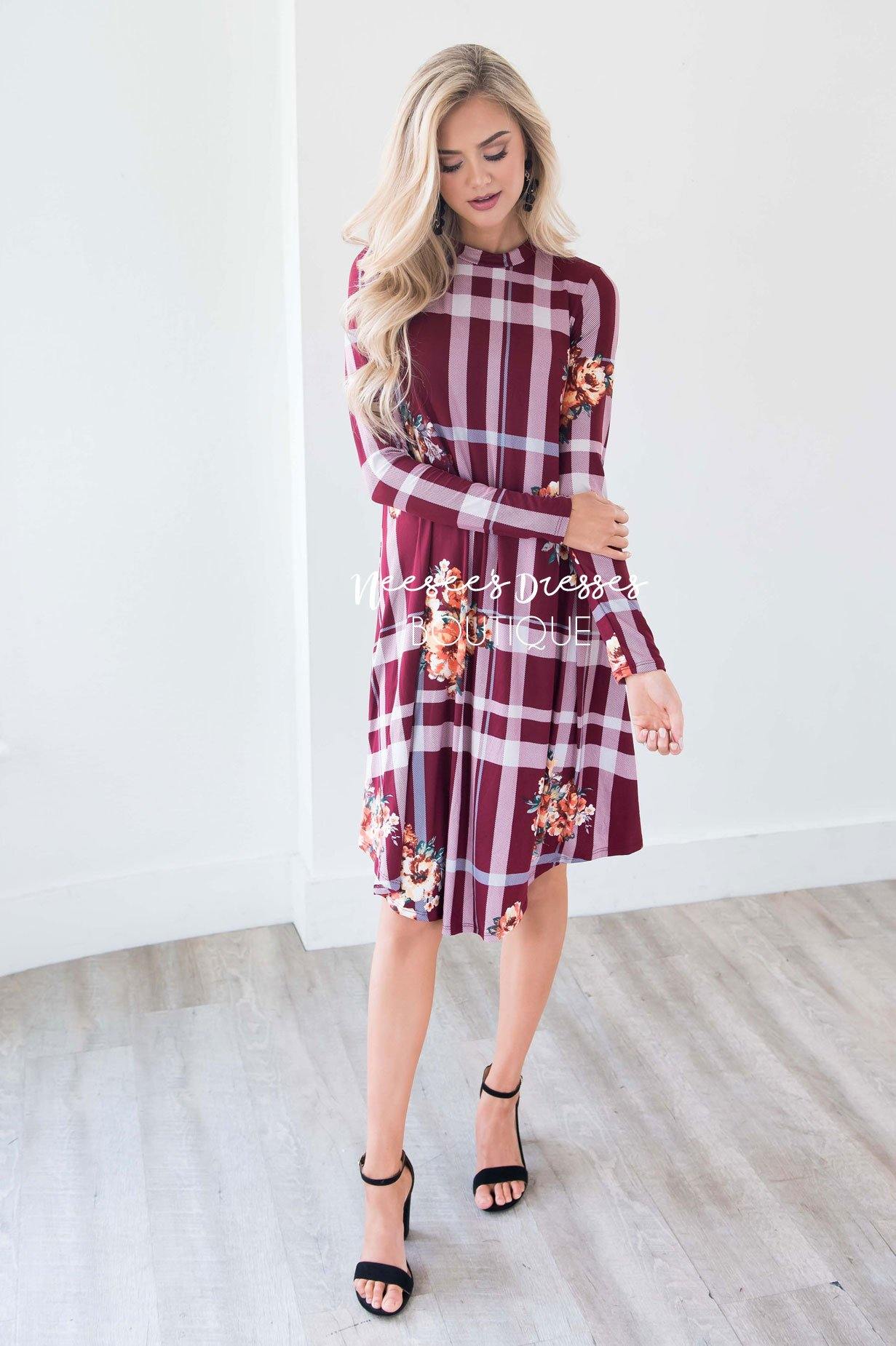 The Halsey Swing Dress Modest Dresses vendor-unknown