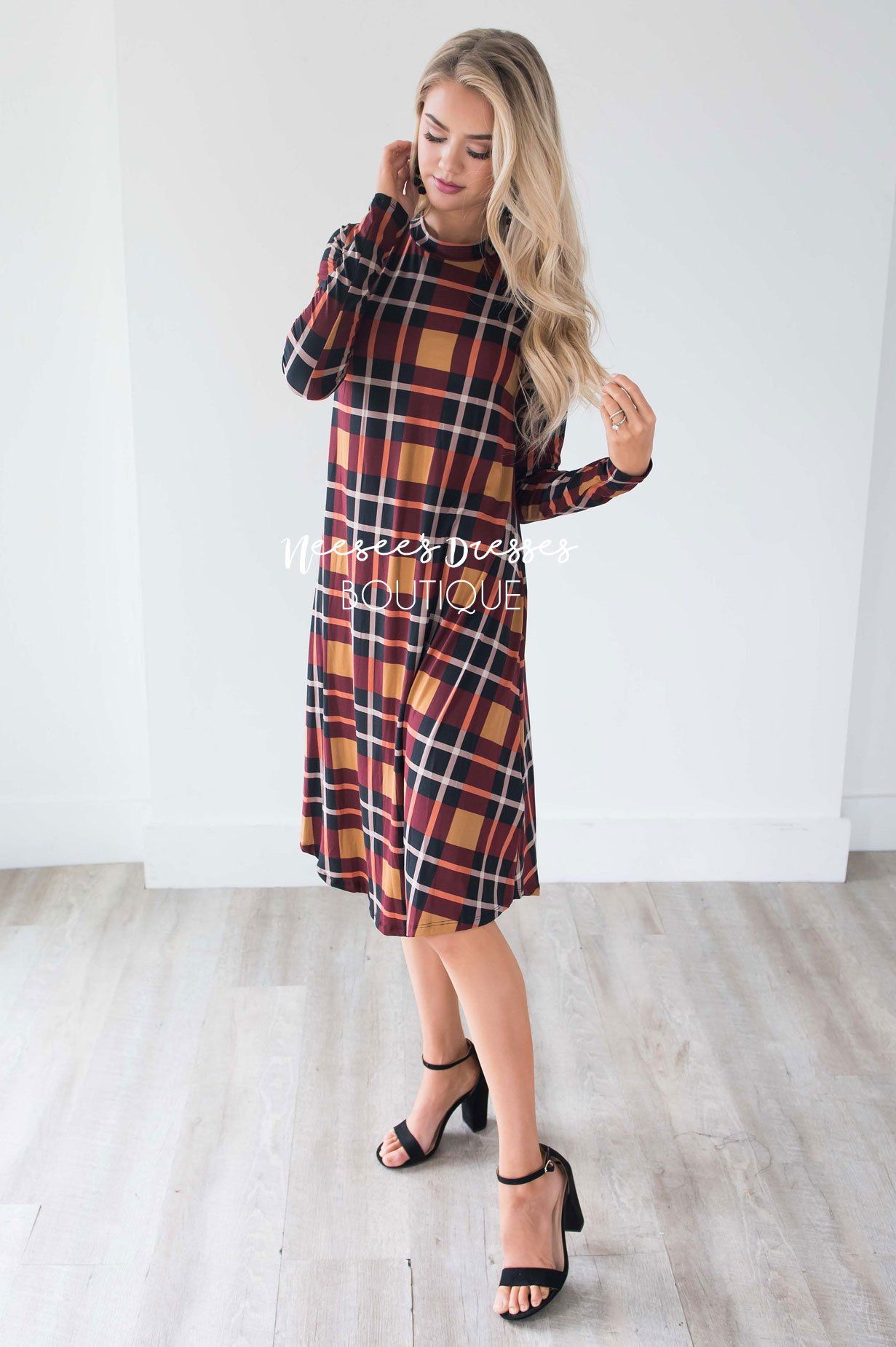 The Halsey Swing Dress Modest Dresses vendor-unknown