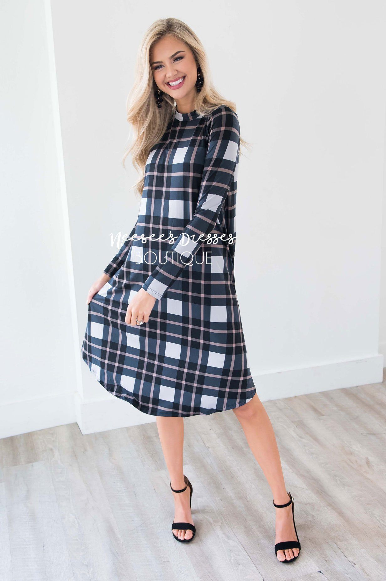 The Halsey Swing Dress Modest Dresses vendor-unknown