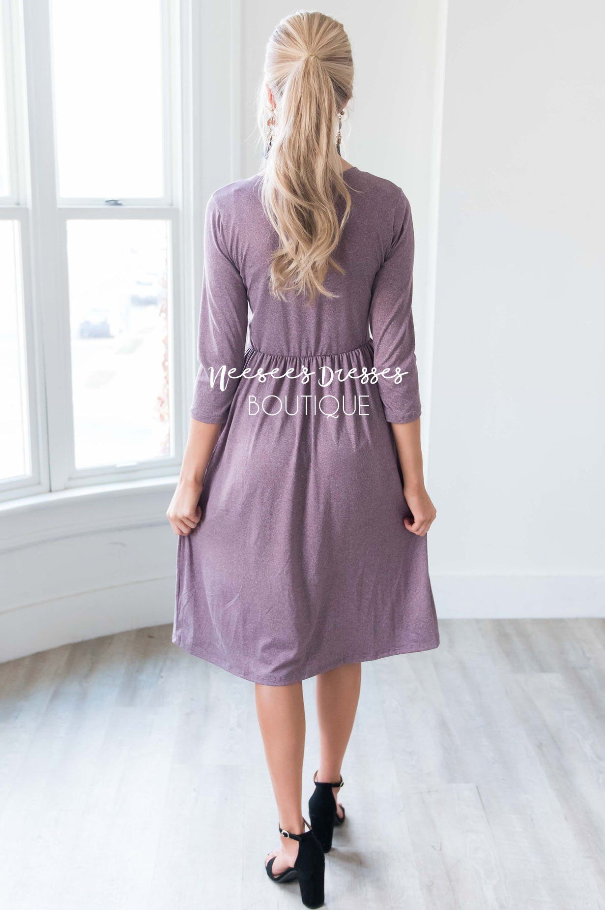 The Poppy 3/4 Length Sleeves Modest Dresses vendor-unknown