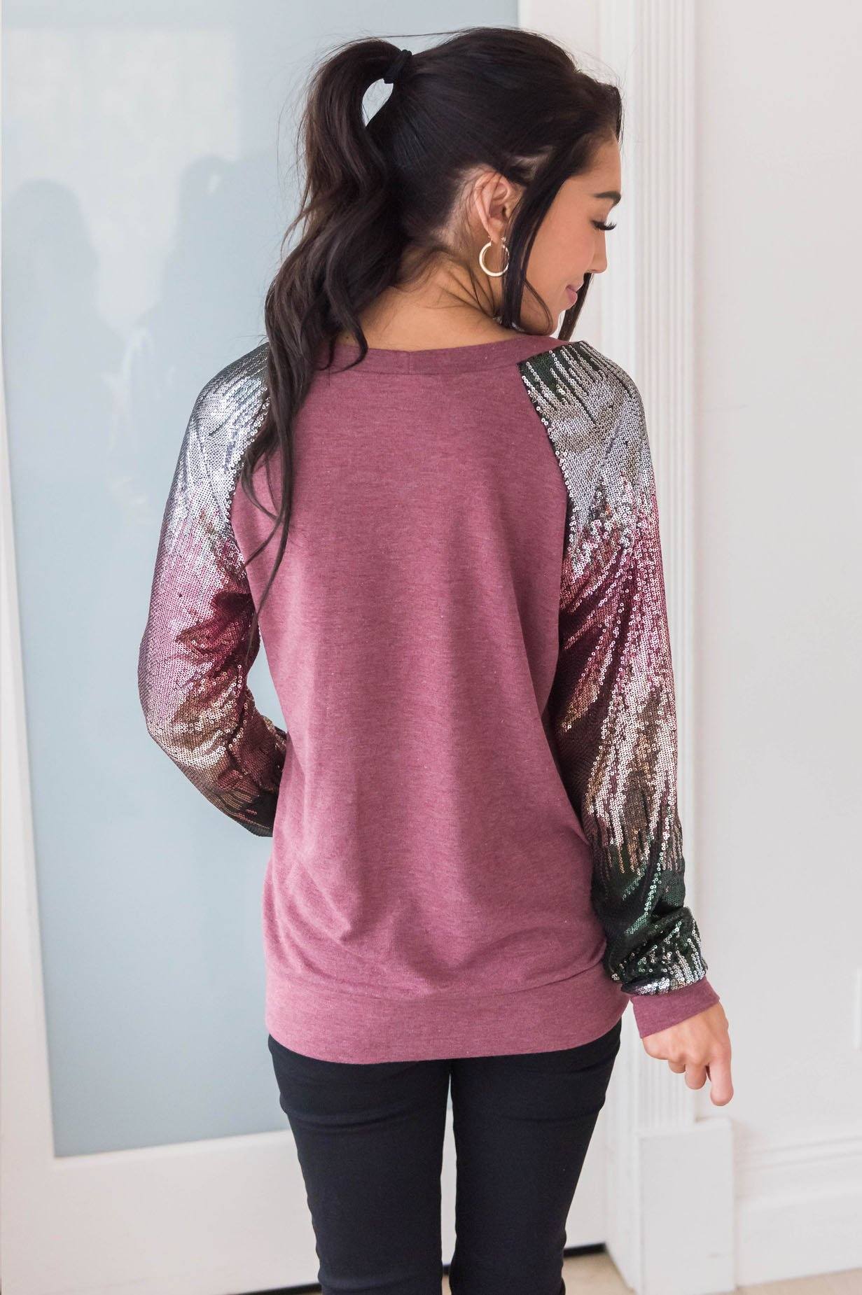 Layered In Happiness Modest Sweatshirt Modest Dresses vendor-unknown