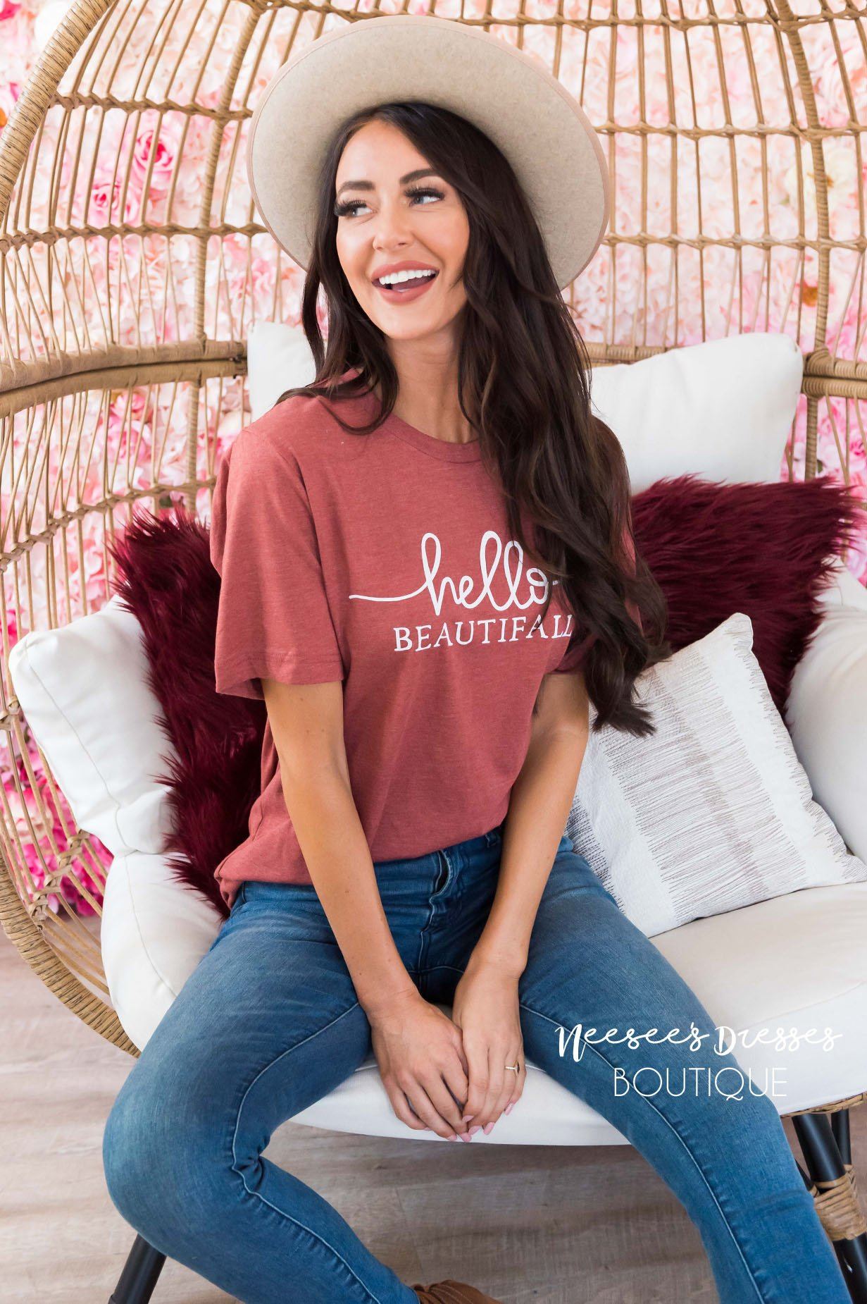 Hello Beautifall Modest Tee Modest Dresses vendor-unknown