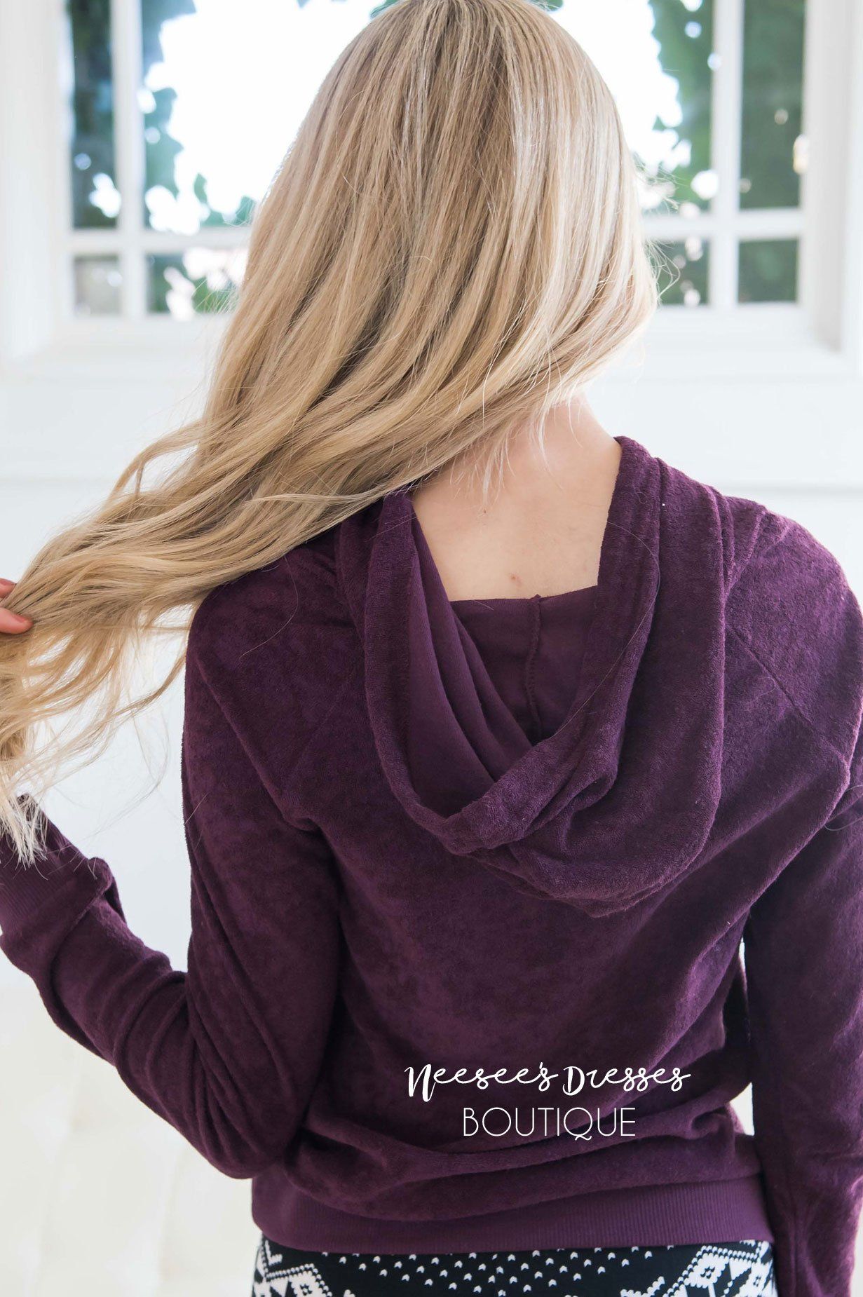 Soft Fuzzy Lightweight Hoodie Tops vendor-unknown