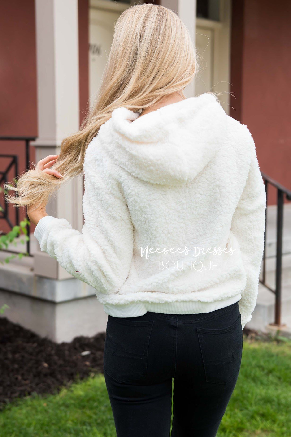 Cozy Fleece Hoodie Sweater Tops vendor-unknown