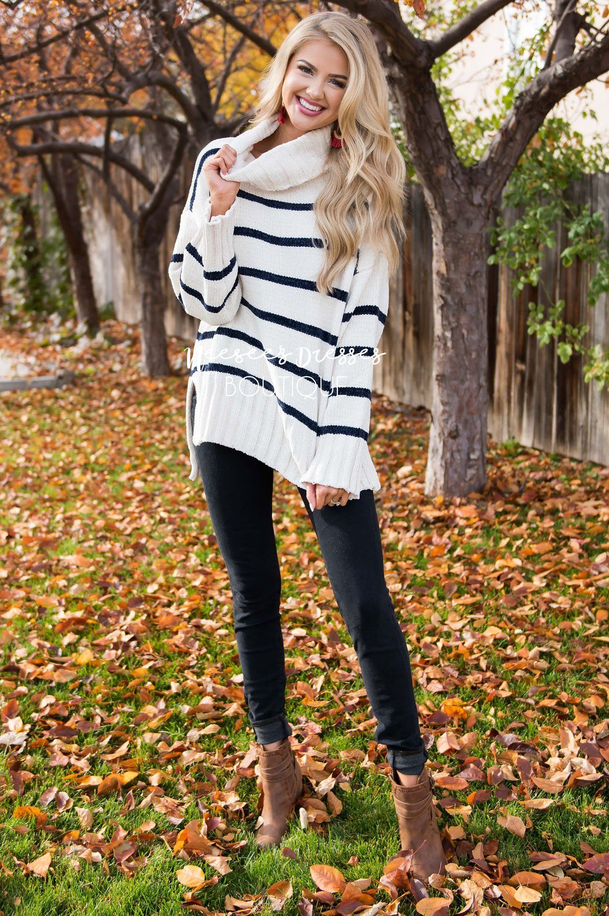 Cozy By The Fire Turtle Neck Sweater Tops vendor-unknown