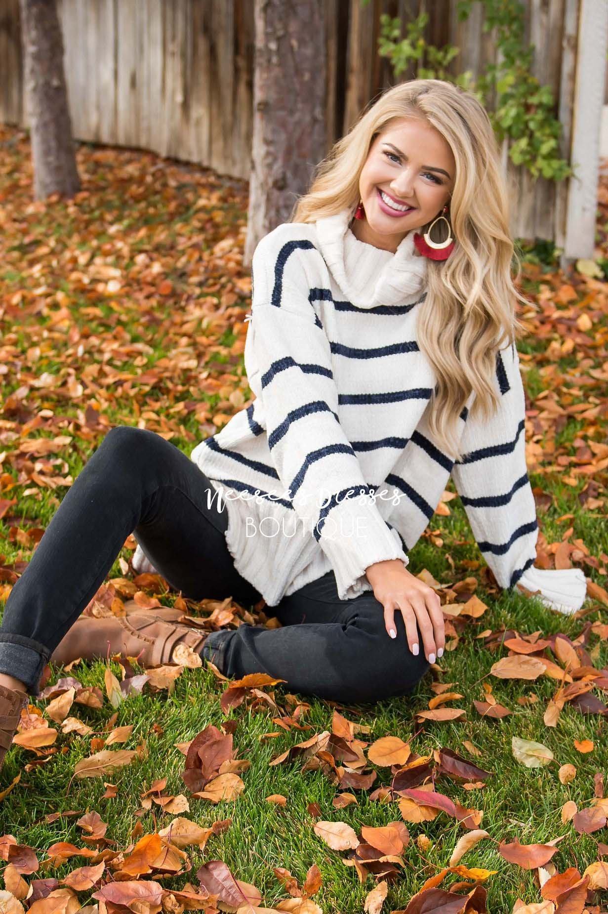 Cozy By The Fire Turtle Neck Sweater Tops vendor-unknown