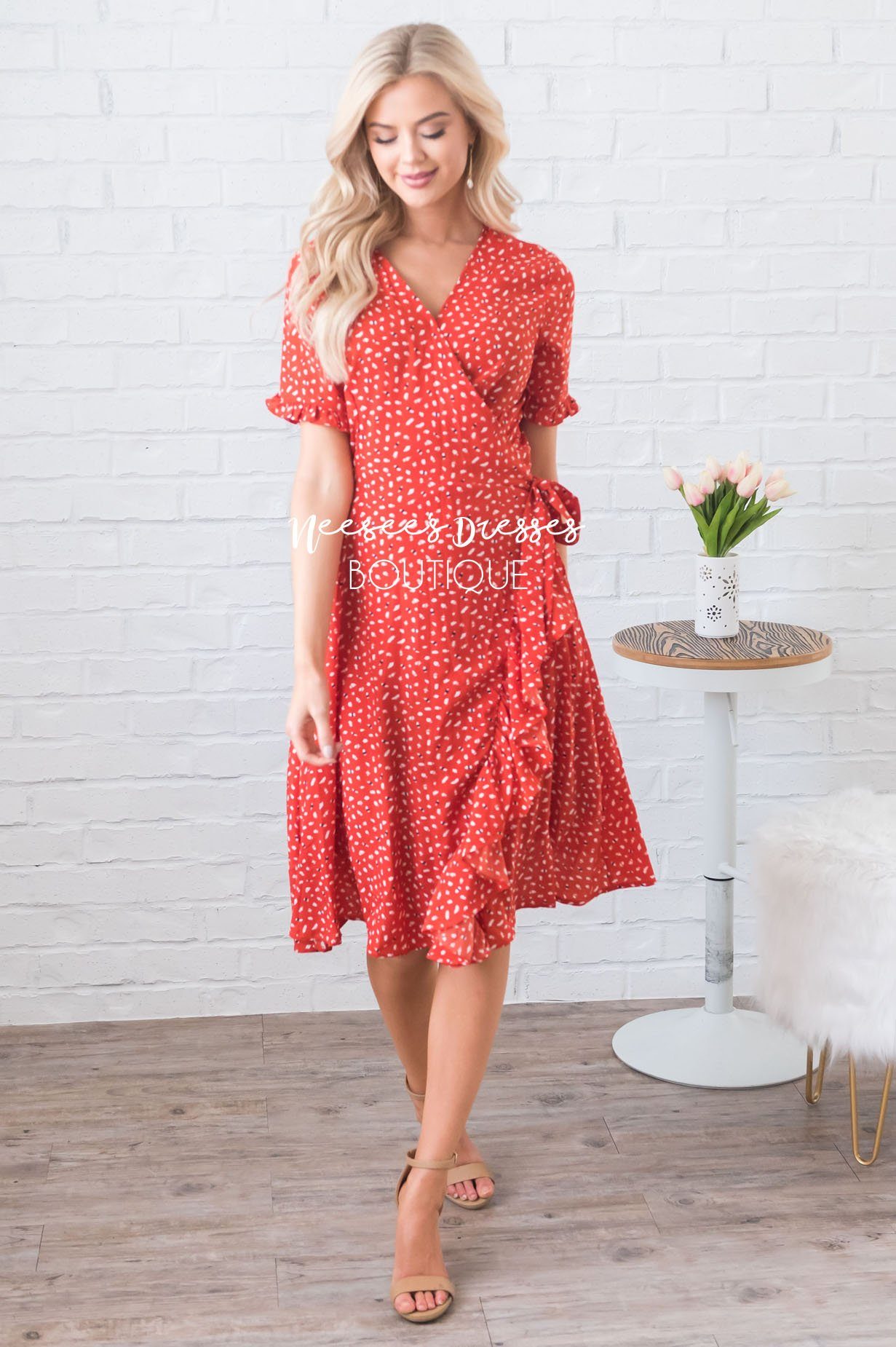 The Joey Wrap Dress Modest Dresses vendor-unknown