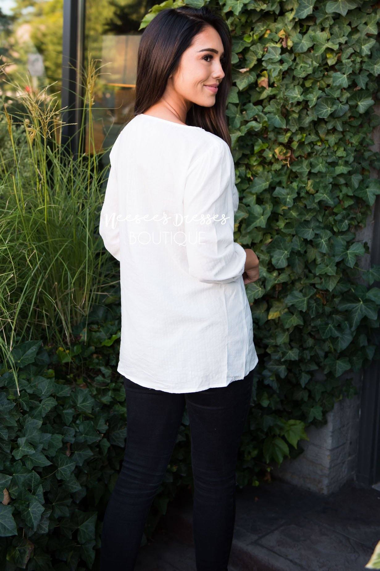 Just Keep Smiling Top Modest Dresses vendor-unknown