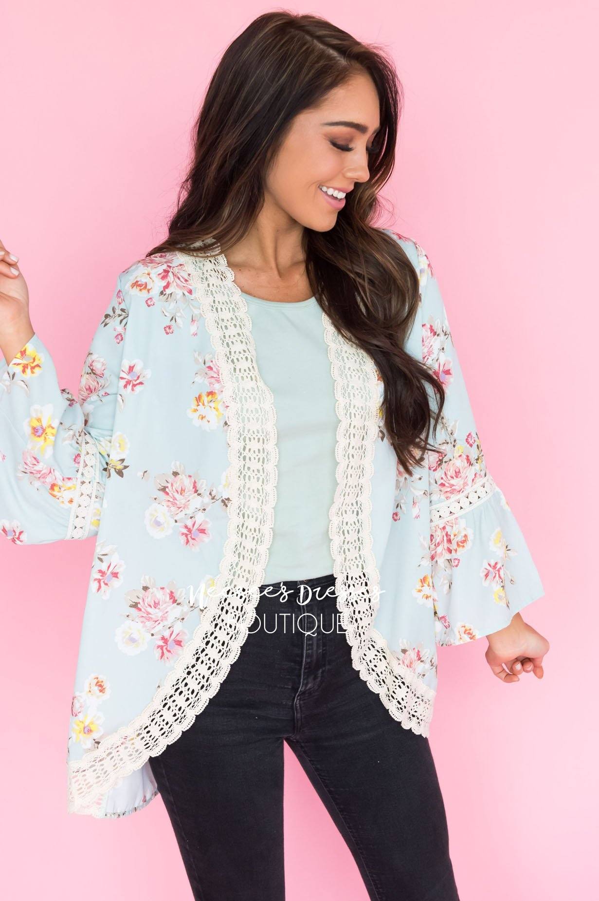 Elegance Abounds Modest Kimono Tops vendor-unknown