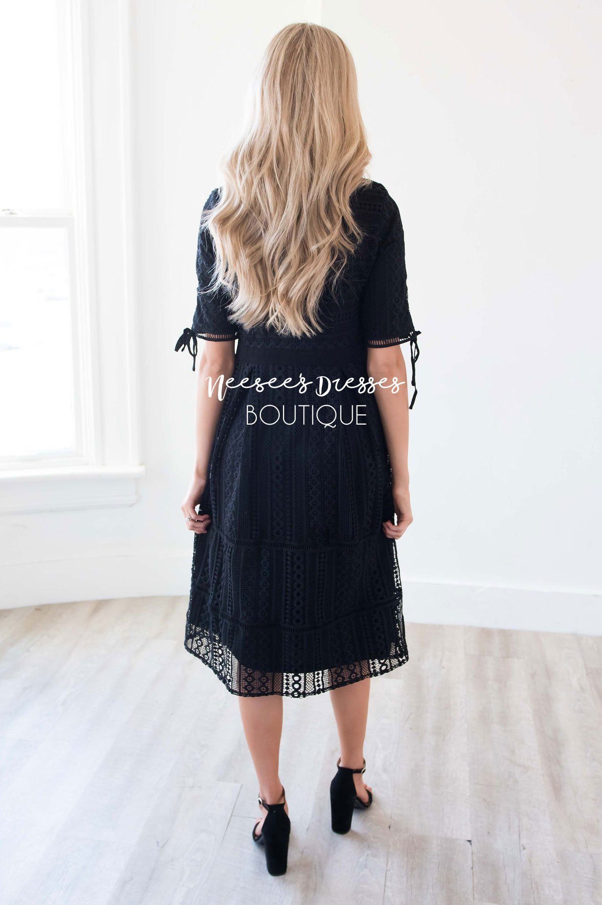 The Alyce Black Lace Dress Modest Dresses vendor-unknown