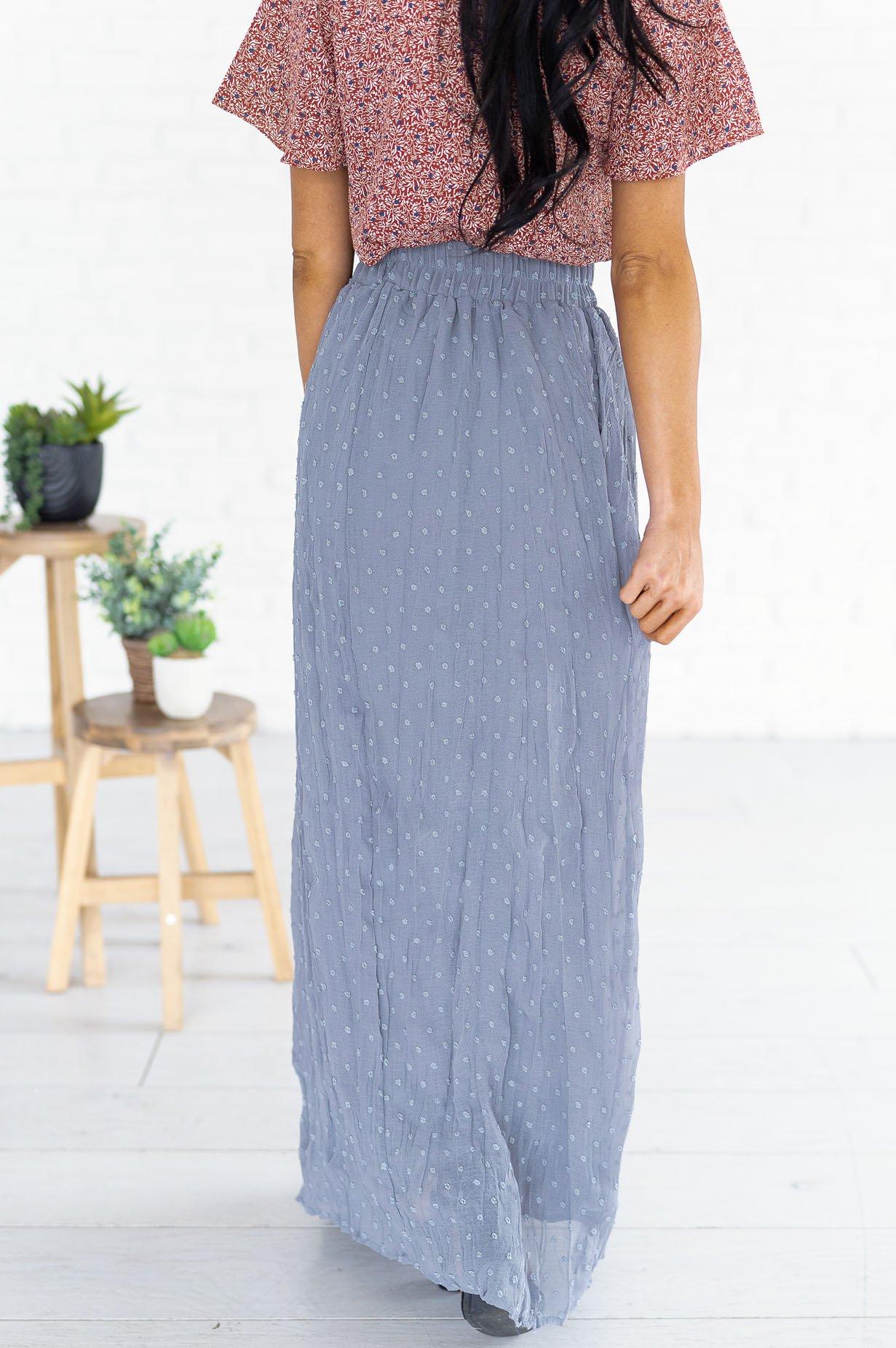 Spring Garden Swiss Dot Skirt Modest Dresses vendor-unknown