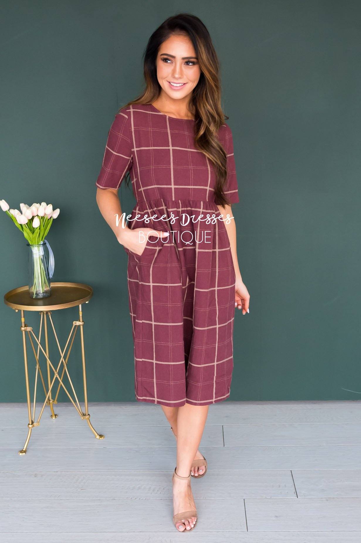 The Leah Modest Dresses vendor-unknown