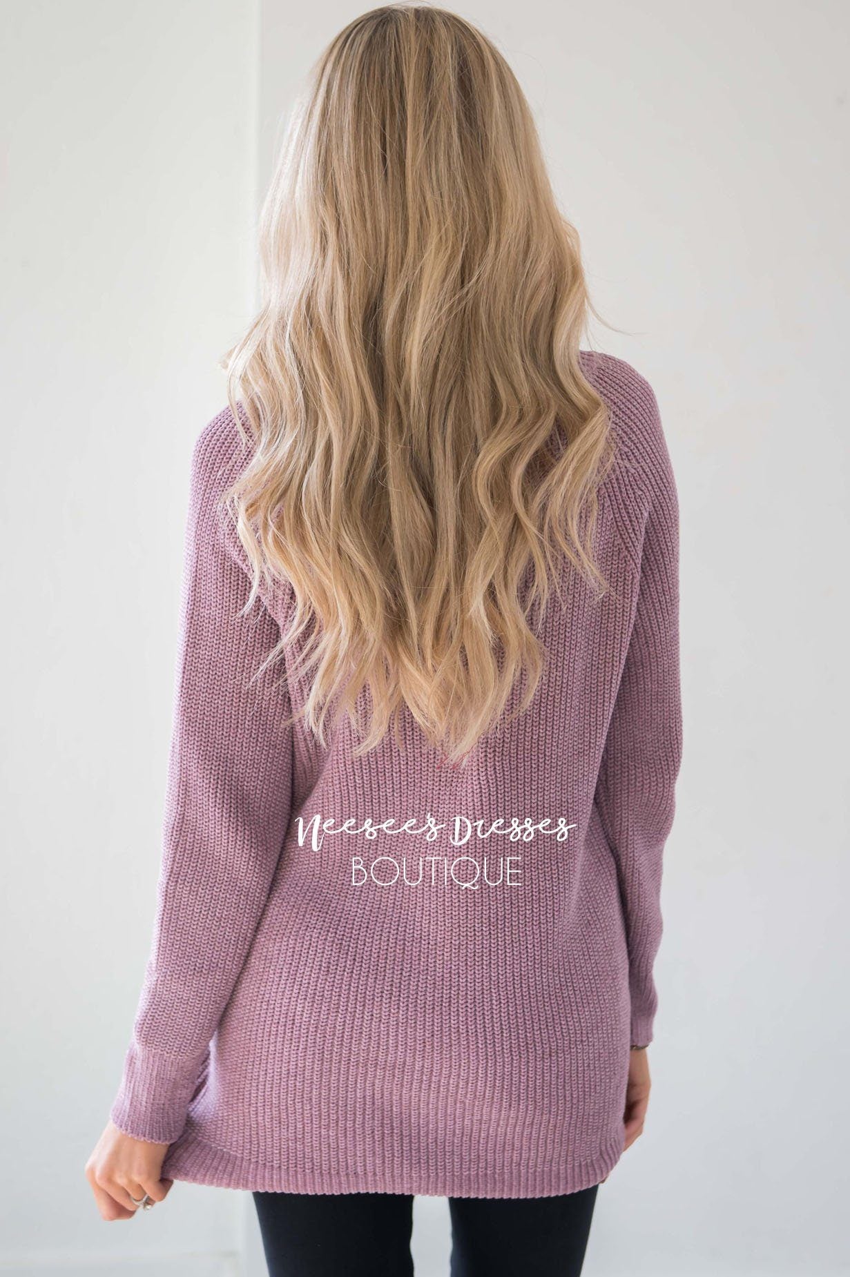 Chenille Knit V-Neck Lace Trim Sweater Tops vendor-unknown