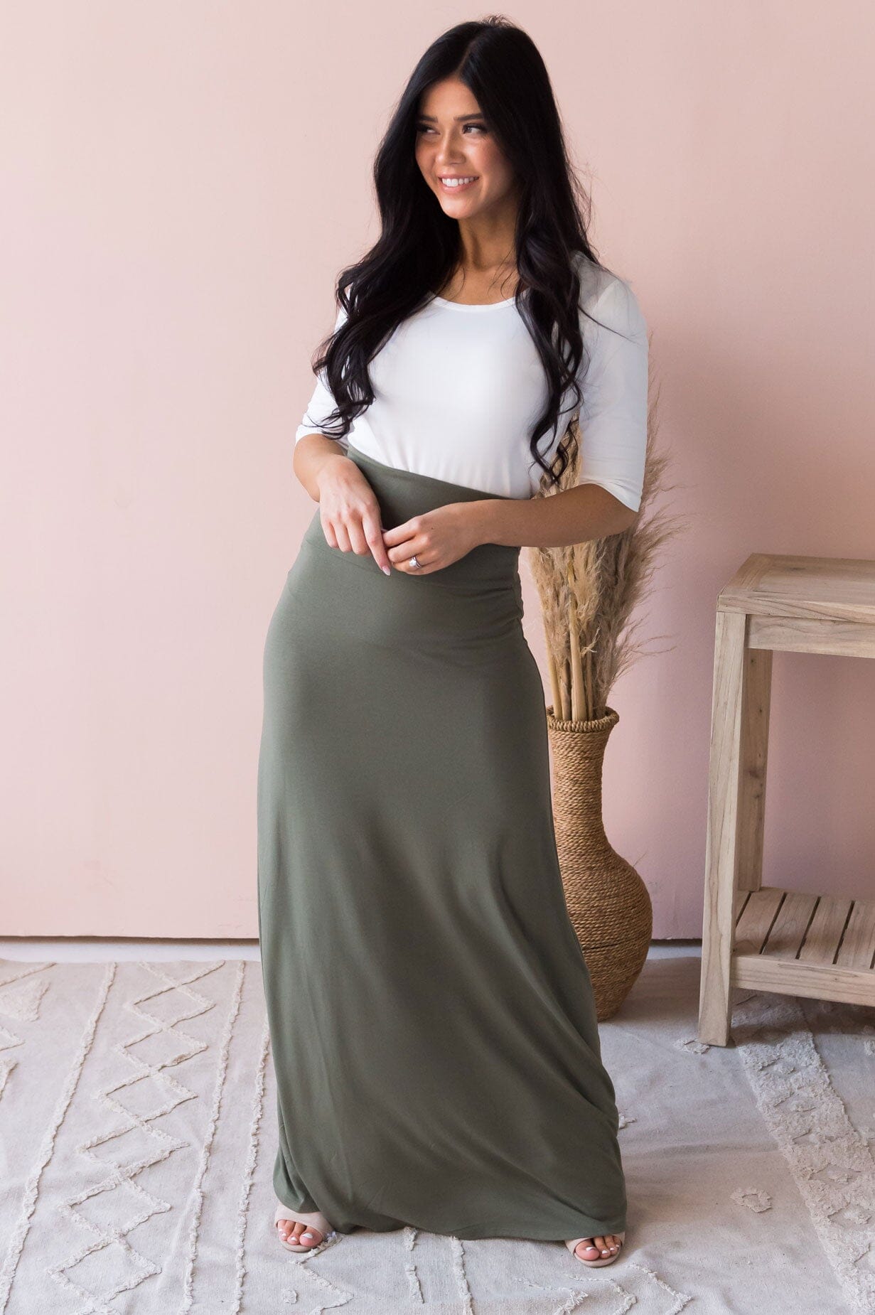 Fresh Flowers Modest Maxi Skirt Modest Dresses vendor-unknown