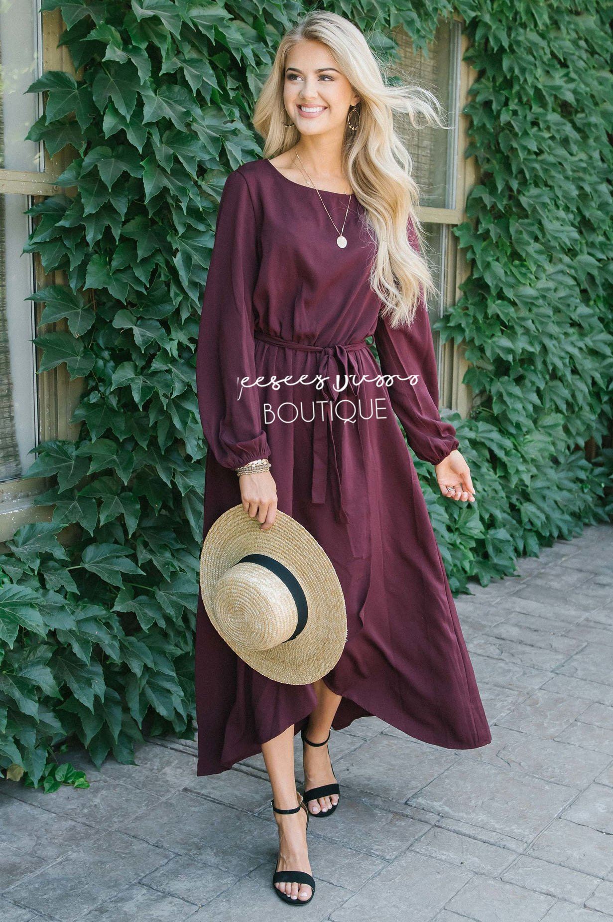 The Maleah - Long Sleeves Modest Dresses vendor-unknown